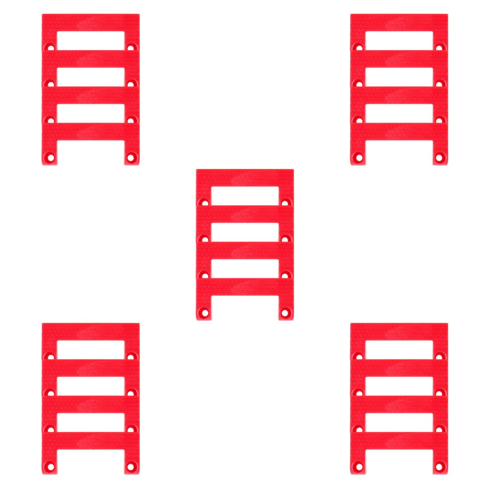 5Sets Red Plastic Tool Storage Rack With Caliper & Tape Measure Hooks 3713322517176