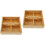 2St Draadloze Fruit- En Snackdoos Met 4 Compartimenten Bruin 5