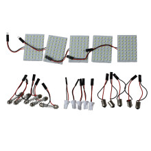 5pcs Car Interior Light Panel 48 SMD LED T10 BA9S Dome Festoon Bulb Adapter 12V Blu-ray panel