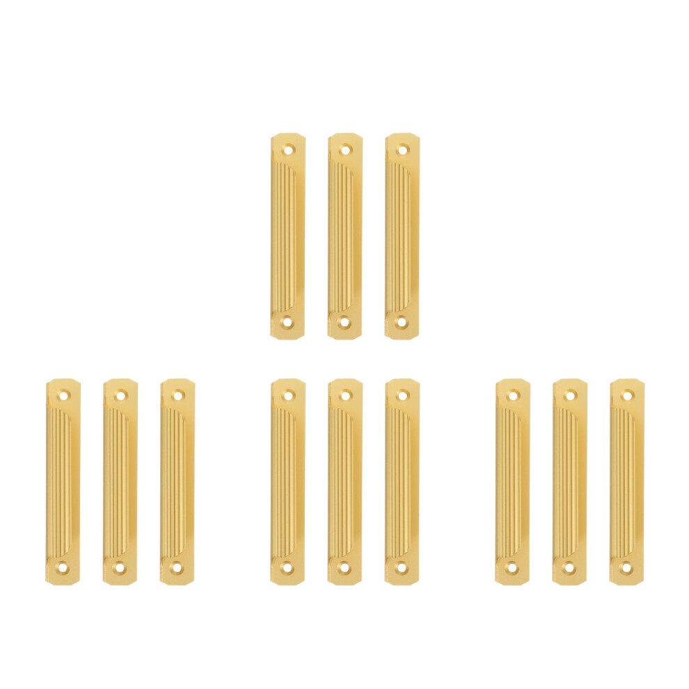12Pcs Lightweight Aluminum Cupboard Handles In Gold For Sliding Doors 3713322516865