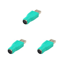 3St Keyboard Mouse USB 2 Female Adapter Groen