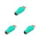 3St Keyboard Mouse USB 2 Female Adapter Groen 1