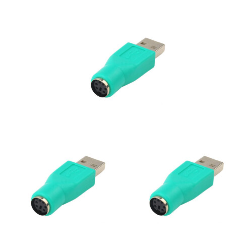 3St Keyboard Mouse USB 2 Female Adapter Groen