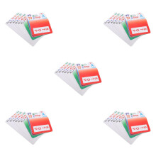 5Sets Kleurrijke PVC Biedkaarten Voor Binnenbrugspel En Toernooien