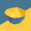 (Yellow and blue contrast, L) Hexagonal Double-Layer Colander for Broccoli & Grapes 3