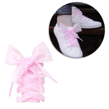 1Paar Roze Transparante Schoenveters Party En Dansschoenen