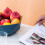 (Yellow and blue contrast, S) Hexagonal Double-Layer Colander for Broccoli & Grapes 4