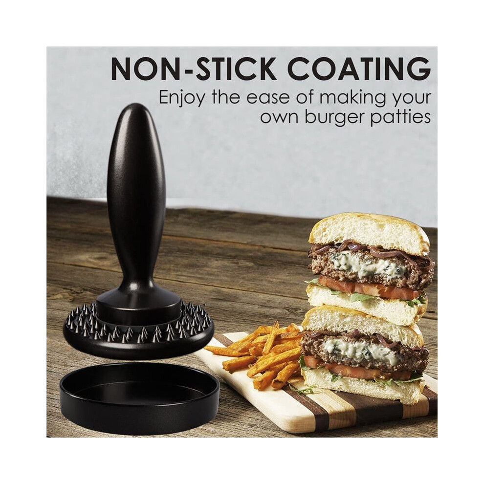 2Pcs Reversible Meat Tenderizer And Pounder, 3-In-1 Dual Sided Meat Tenderizer, Hamburger Press Patty Maker 4712489083295