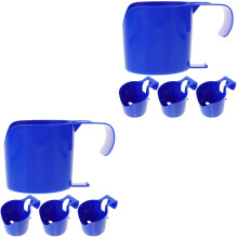 8Pièces Porte-Bouteilles Plastique Bleu Stable Pour Boissons