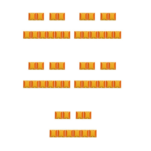 10Pcs Reflective Roadside Studs Yellow Plastic for Driveway & Sidewalk