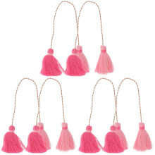 6Pcs Delicate Pink Tassels for DIY Craft Accessories and Home Decor