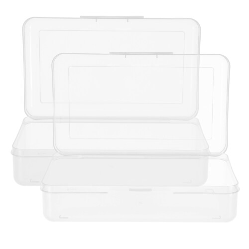 8Pcs Transparent PP Pencil Case Large Capacity for Office Art Students 1