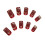 (Standard) Women\'s Reusable Wine Red Manicure Nails 7