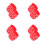 100Pièces Bracelets Silicone Rouges Souples Pour École 4