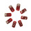 (Standard) Women\'s Reusable Wine Red Manicure Nails 8
