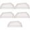 5Pcs White PVC Rain Gutter End Caps Easy Install Downspout Accessories 8