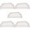 5Pcs White PVC Rain Gutter End Caps Easy Install Downspout Accessories 9