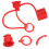 16Pcs Red Hydraulic Connector Caps Plastic Durable Coupling Covers 10
