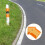 10Pcs Reflective Roadside Studs Yellow Plastic for Driveway & Sidewalk 5