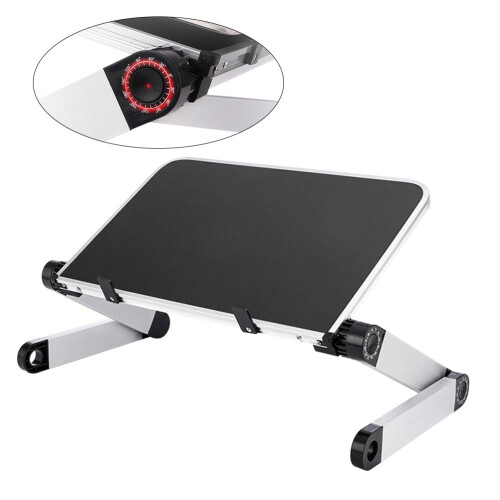 2Pcs Black Iron Laptop Tablet Mount Stand Comfortable Viewing Holder 2