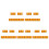 10Pcs Reflective Roadside Studs Yellow Plastic for Driveway & Sidewalk 9