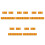 10Pcs Reflective Roadside Studs Yellow Plastic for Driveway & Sidewalk 10
