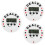 3Pcs White Electronic Poker Timer Plastic Digital Countdown Clock 7
