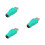 3St Keyboard Mouse USB 2 Female Adapter Groen 8