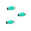 3St Keyboard Mouse USB 2 Female Adapter Groen 10