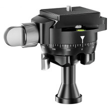 -Panoreringskulhuvud SLR-Kamera Fotografi Aluminiumlegering SfäRisk Panoramisk Pan Tilt med Quick Release-Platta
