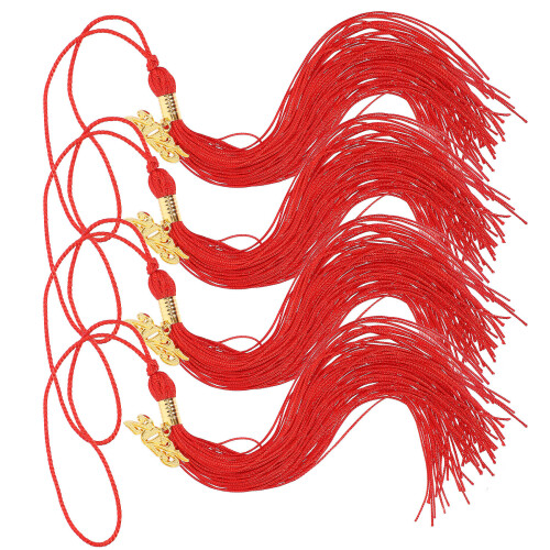 16Pcs Red Graduation Hat Accessories Polyester Tassels for Celebration 2