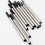 (White) 5pcs Smooth Writing Gel Pen Refills for Ballpoint Pens 3