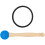 4Sets Portable Blue Singing Bowl Mallets Rubber Head Wooden Handle Set 9