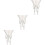3Pcs Assorted Color Glass Cocktail Goblets Reusable Wine Cups 6