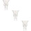 3Pcs Assorted Color Glass Cocktail Goblets Reusable Wine Cups 10