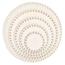 5 Size Wooden Basket Bottom, Round Circle Blank Crochet Basket Wood Base for DIY Basket , (3.9/5.9/7.9/9.9/11.9Inch)