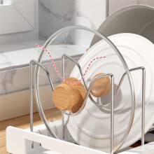 Portaoggetti Espandibile per Coperchi per Pentole e Pentole Sotto il Mobiletto, Rivestito nel Gomma, per Organizer per Armadietti da Cucina A