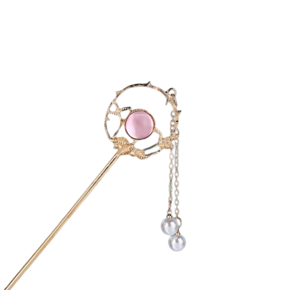 Dachuang Beauty Pink (, Magic Stick Forest) Chinese Flower Hairpin For Thick Hair