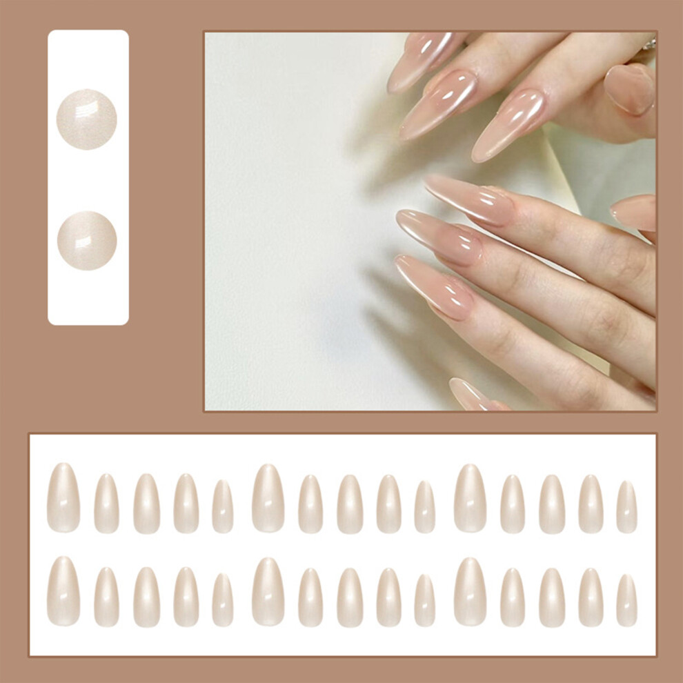 Dcph-Clothing Cat Eye Fake Nails - Easy Apply, Salon Quality