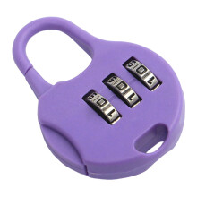 (Purple) 3-Digit Travel Lock for Luggage & Suitcases