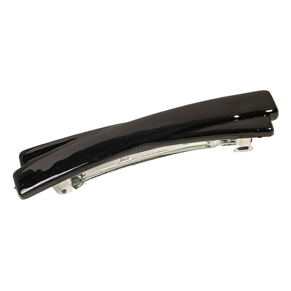 Hue-Grain (Black, Overlapping) Duckbill Hair Clips - Sturdy & Comfortable For Any Occasion