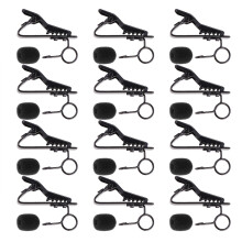 24Stk Lavalier Mikrofon Clip Schwarz Elastisch Für Mobilgerät