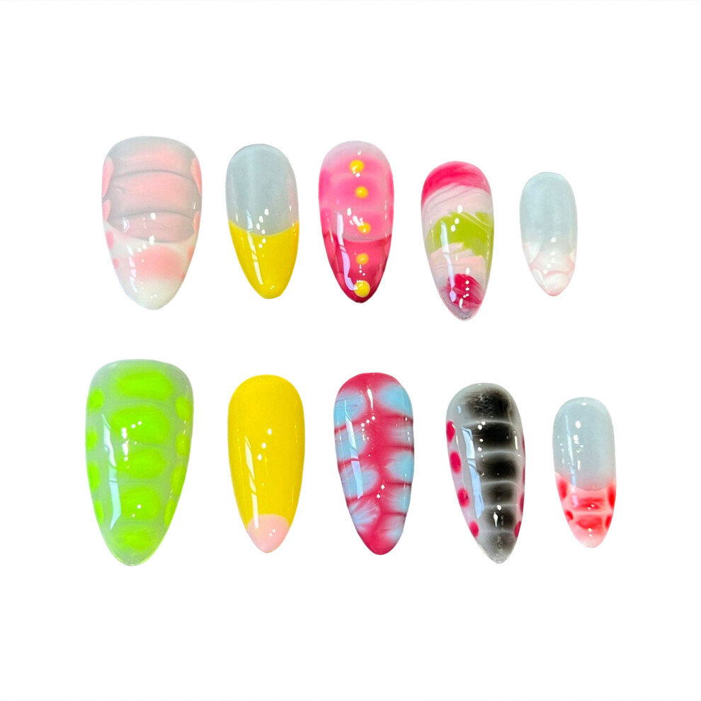 Dachuang Beauty (L) Colorful Fake Nails For Stage Performance