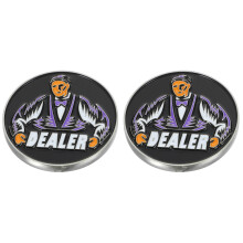 2Pièces Jetons Poker Métal Colorés Accessoires Doubles Face