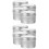 8Pcs Metal Candle Jars Silver DIY Empty Candle Holders for Storage Use 6
