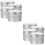 8Pcs Metal Candle Jars Silver DIY Empty Candle Holders for Storage Use 7