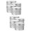 8Pcs Metal Candle Jars Silver DIY Empty Candle Holders for Storage Use 8
