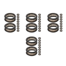 80Pièces Protecteurs Doigts Silicone Anneaux Ciseaux Coupe Noir