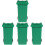 8Pcs Compact Green Trash Can Multi-Functional PP Tabletop Waste Bin 1