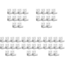 50Pcs Multipurpose Silver Mirror Holders Sturdy Wall Mounting Brackets
